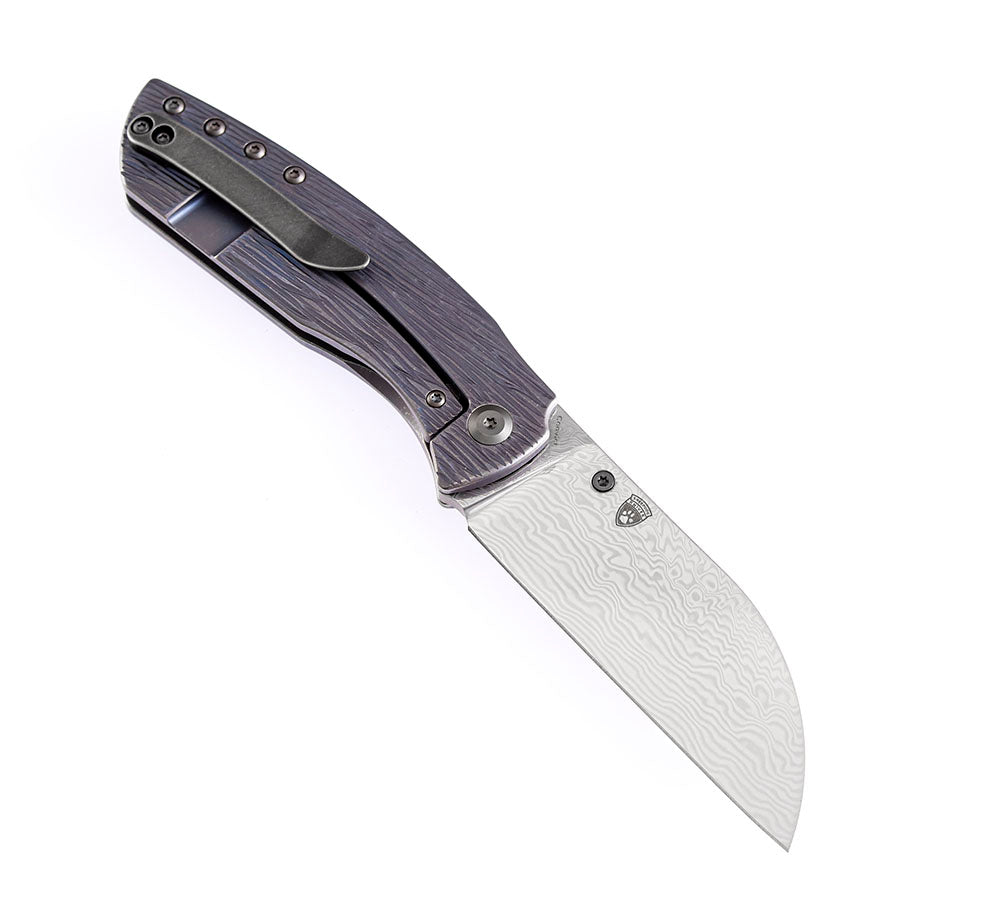 KANSEPT KNIVES - CONVICT K1023 - S35VN OR DAMASCUS BLADE - TITANIUM HANDLES - SHEEPDOG KNIVES DESIGN