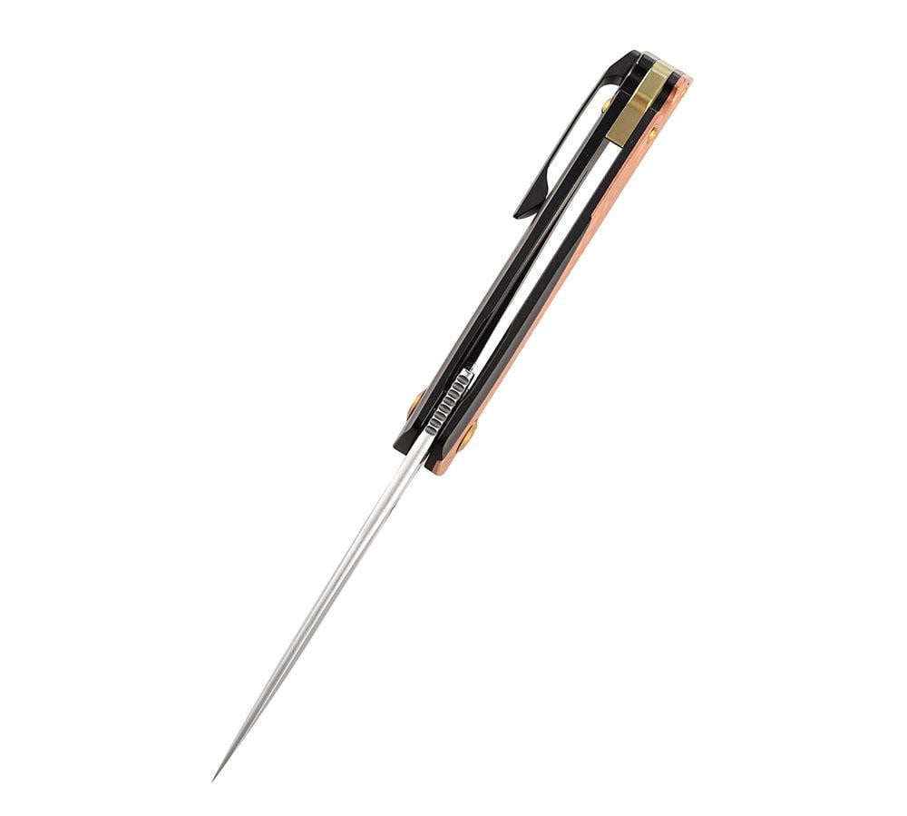 ** HERE NOW ** KANSEPT KNIVES - MINI ACCIPITER K2007A3- S35VN blade - Copper & Black Titanium Handle - Front Flipper - True Talon