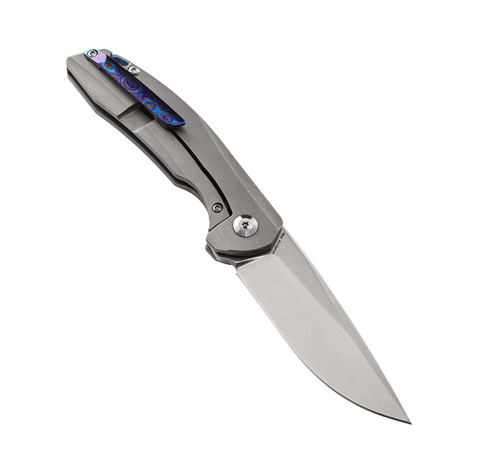 ** HERE NOW ** KANSEPT KNIVES - ACCIPITER K1007A4- S35VN blade - TIMASCUS & TITANIUM HANDLE - Front Flipper - True Talon