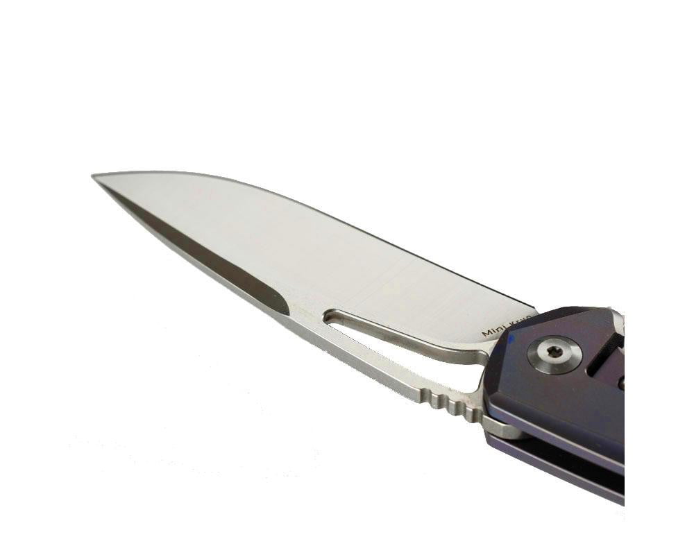 ** HERE NOW ** KANSEPT KNIVES - MINI KRYO K2001A2 FLIPPER - S35VN blade - BLUE TITANIUM HANDLE - True Talon
