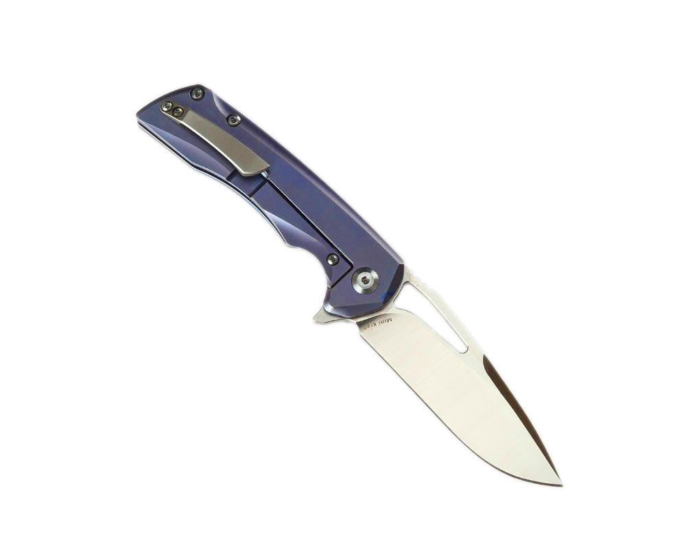 ** HERE NOW ** KANSEPT KNIVES - MINI KRYO K2001A2 FLIPPER - S35VN blade - BLUE TITANIUM HANDLE - True Talon