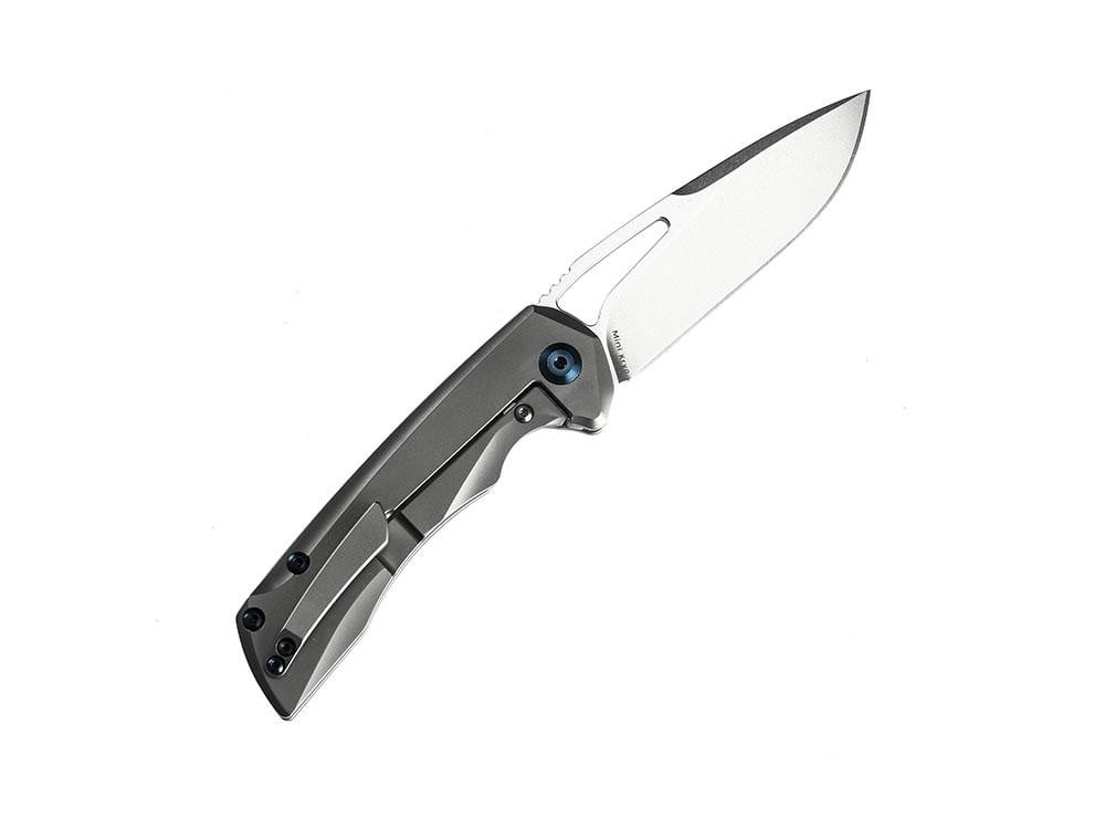** HERE NOW ** KANSEPT KNIVES - MINI KRYO K2001B1- S35VN blade - BLUE HARDWARE & GREY TITANIUM HANDLE - True Talon