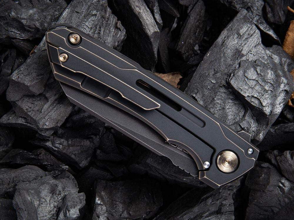 ** BACK AGAIN ** - WE Knife 2003 - SNECX MINI BUSTER - 20CV Blade - Titanium Handle - True Talon