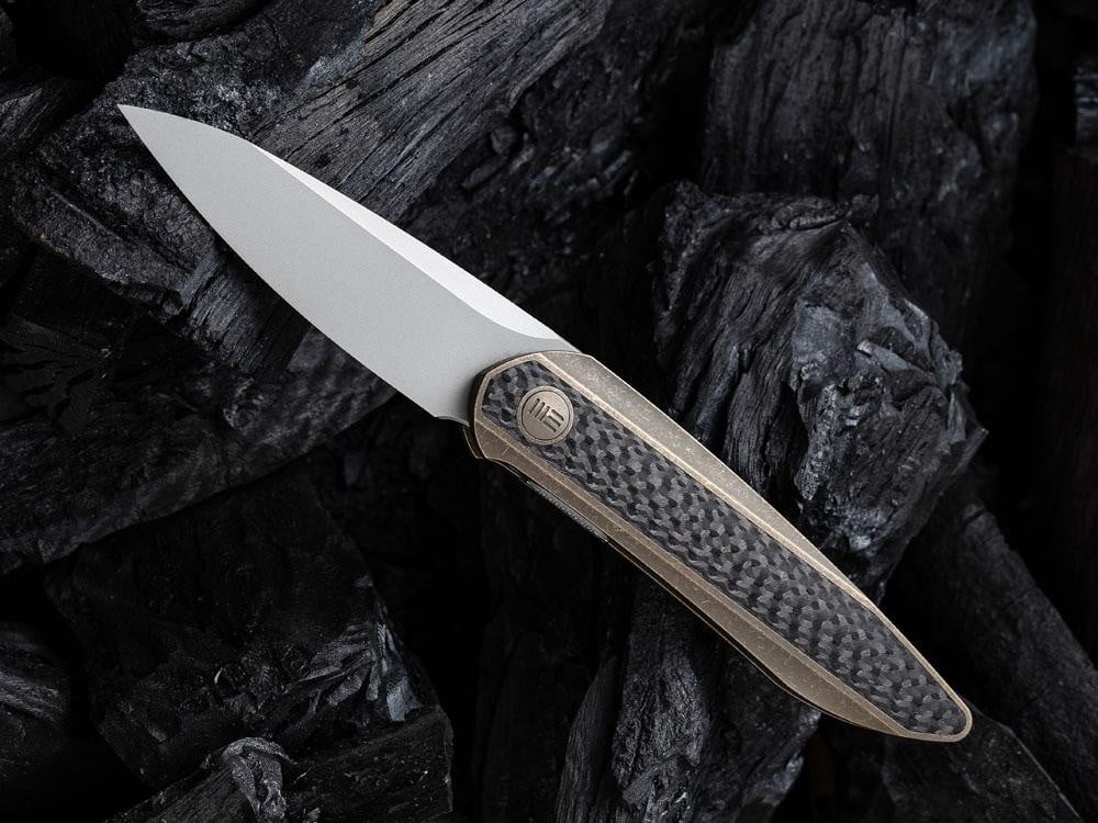 ** HERE NOW ** - WE KNIVES - 2010 BLACK VOID OPUS- 20CV Blade - Front Flipper - True Talon