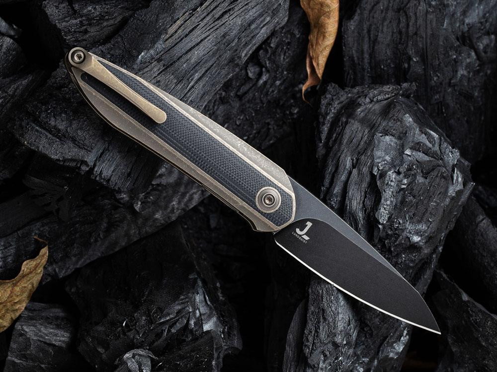 ** HERE NOW ** - WE KNIVES - 2010 BLACK VOID OPUS- 20CV Blade - Front Flipper - True Talon
