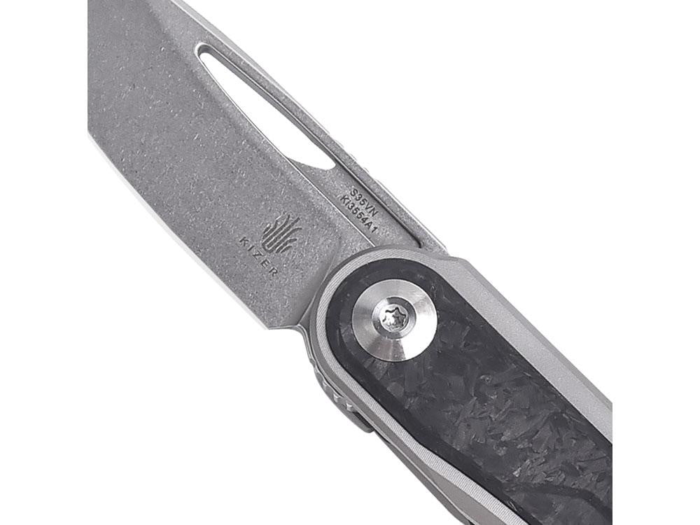 ** HERE NOW ** Kizer Ki3554 - Apus - S35VN Blade - Carbon Fiber or Copper handle - THE BEST FRONT FLIPPER FROM KIZER - True Talon