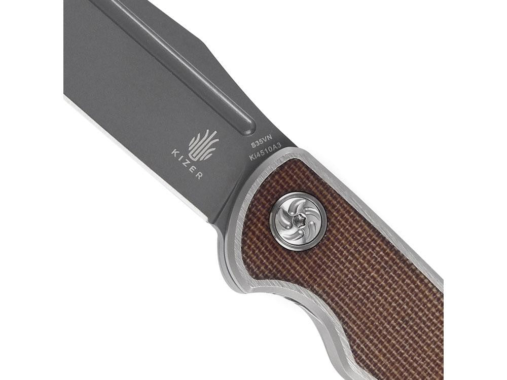 ** HERE NOW ** Kizer Ki4510 - Matanzas - S35VN Blade - Carbon Fiber or Micarta - True Talon