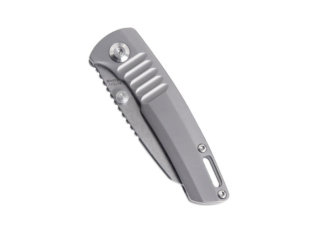 ** HERE NOW ** Kizer Ki2531A1- SHARD - S35VN Blade - Grey Titanium handle - True Talon