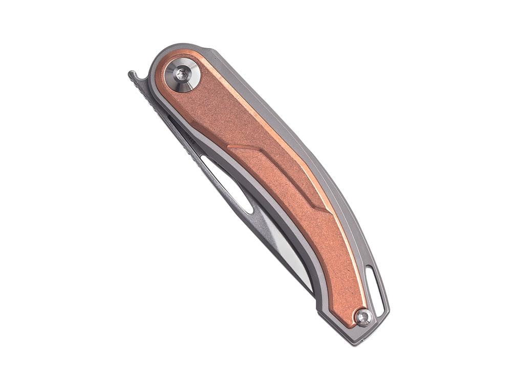** HERE NOW ** Kizer Ki3554 - Apus - S35VN Blade - Carbon Fiber or Copper handle - THE BEST FRONT FLIPPER FROM KIZER - True Talon