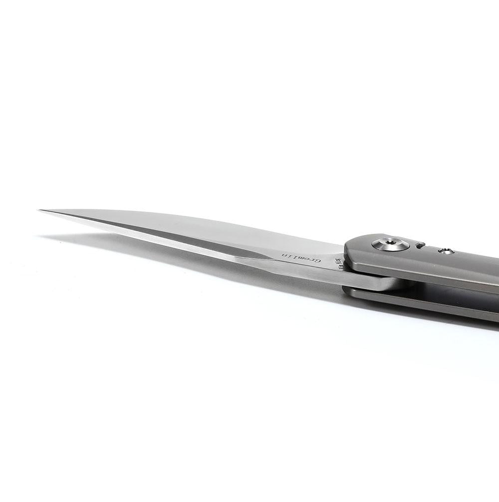 ** HERE NOW ** KANSEPT KNIVES - GREMLIN K2003A2 - S35VN blade - Carbon Fiber & Grey Titanium Handle - True Talon