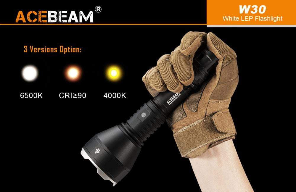 DISCONTINUED - Acebeam W30 - 2400 METRE THROW - Tactical & 100 Metre Diving Light - True Talon