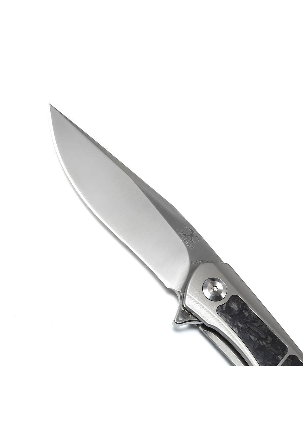 ** HERE NOW ** KANSEPT KNIVES - GREMLIN K2003A2 - S35VN blade - Carbon Fiber & Grey Titanium Handle - True Talon