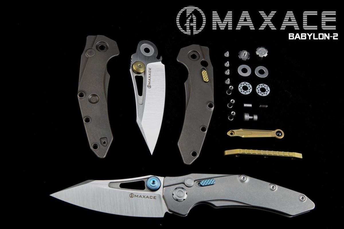 MAXACE BABYLON 2 - M390 BLADE - BUTTON LOCK - MULTI ROW BEARINGS