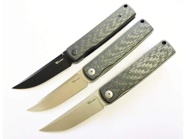Reate Knives - BUSHIDO - 2.76 INCH M390 BLADE - TOP & FRONT FLIPPER - True Talon