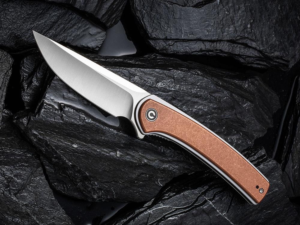 ** HERE NOW ** CIVIVI - C2002F Asticus - D2 blade - Copper handle Handle - True Talon