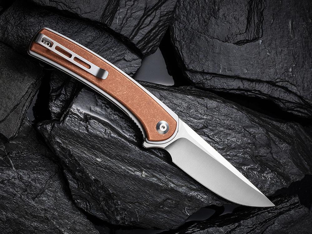 ** HERE NOW ** CIVIVI - C2002F Asticus - D2 blade - Copper handle Handle - True Talon
