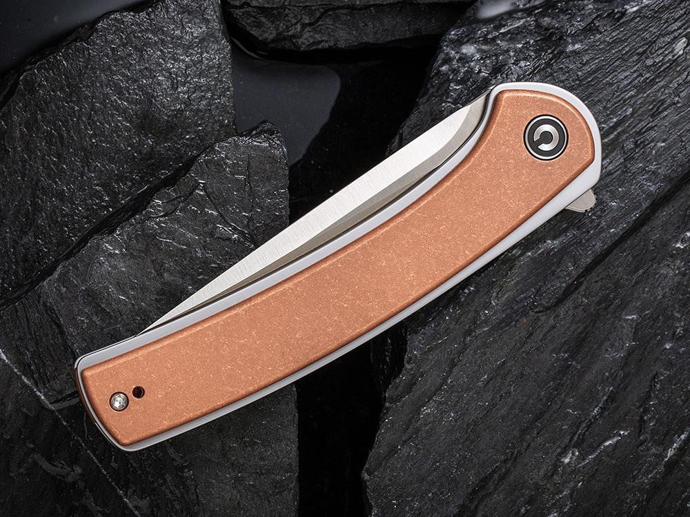** HERE NOW ** CIVIVI - C2002F Asticus - D2 blade - Copper handle Handle - True Talon