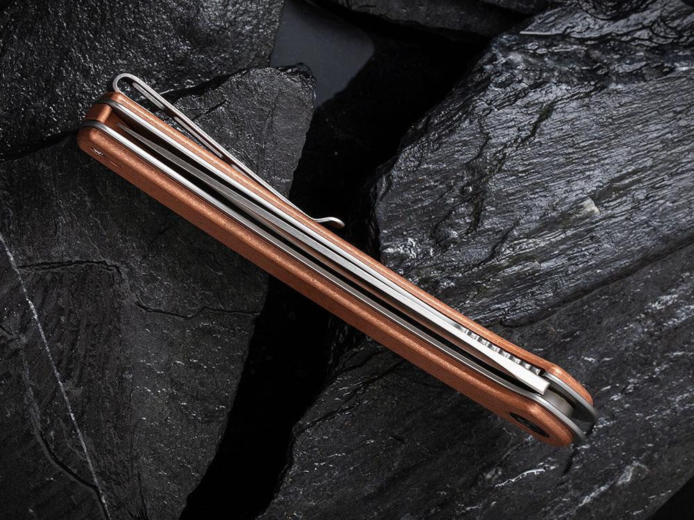 ** HERE NOW ** CIVIVI - C2002F Asticus - D2 blade - Copper handle Handle - True Talon