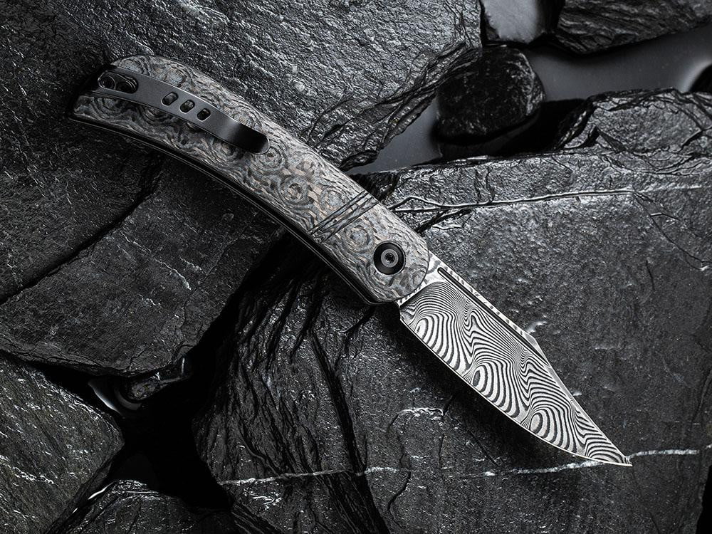 CIVIVI - C2015DS-1 Appalachian Drifter - DAMASCUS BLADE - Slip Joint - G10 & Carbon Fiber Handles - True Talon