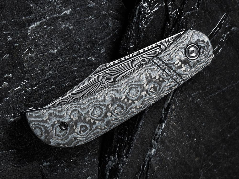 CIVIVI - C2015DS-1 Appalachian Drifter - DAMASCUS BLADE - Slip Joint - G10 & Carbon Fiber Handles - True Talon