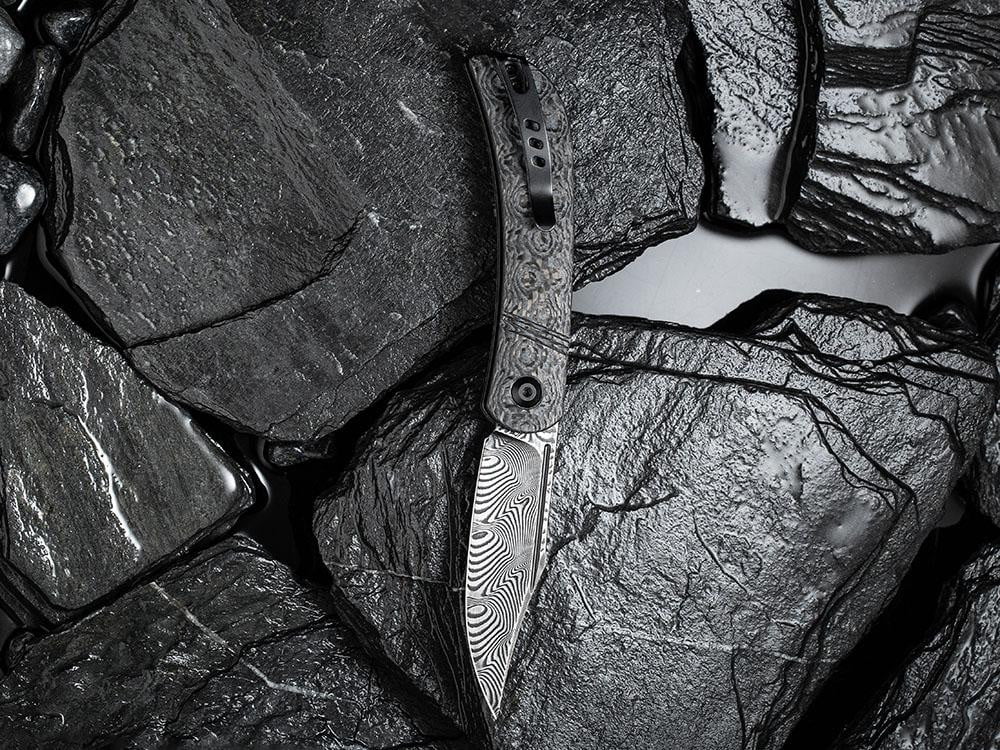 CIVIVI - C2015DS-1 Appalachian Drifter - DAMASCUS BLADE - Slip Joint - G10 & Carbon Fiber Handles - True Talon