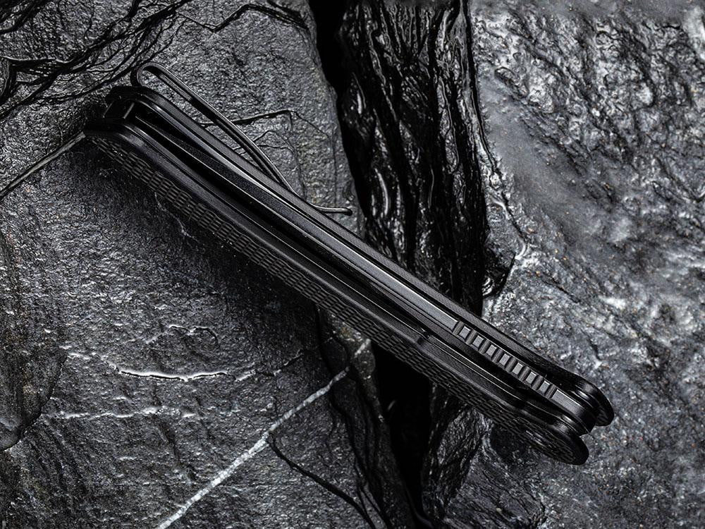 ** HERE NOW ** CIVIVI - C2024DS Riffle - DAMASCUS blade - Carbon Fiber or Sandal Wood Handle - True Talon