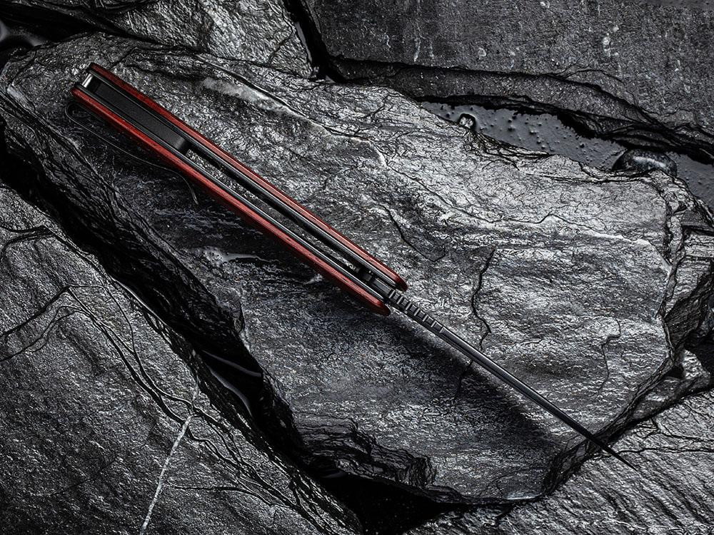 ** HERE NOW ** CIVIVI - C2024DS Riffle - DAMASCUS blade - Carbon Fiber or Sandal Wood Handle - True Talon