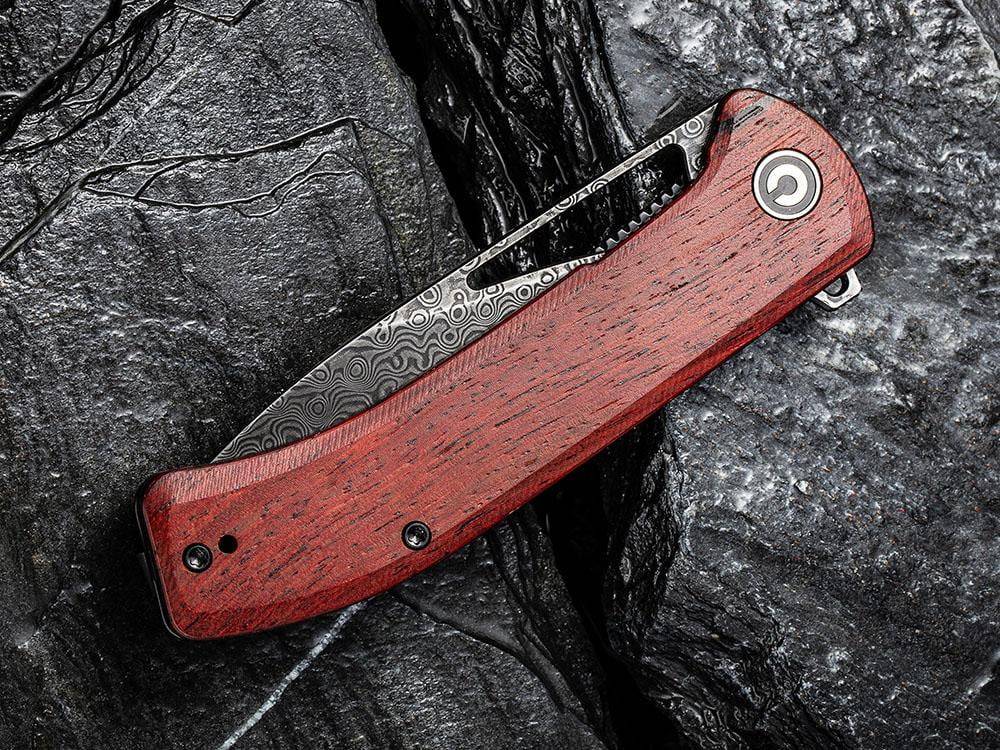 ** HERE NOW ** CIVIVI - C2024DS Riffle - DAMASCUS blade - Carbon Fiber or Sandal Wood Handle - True Talon
