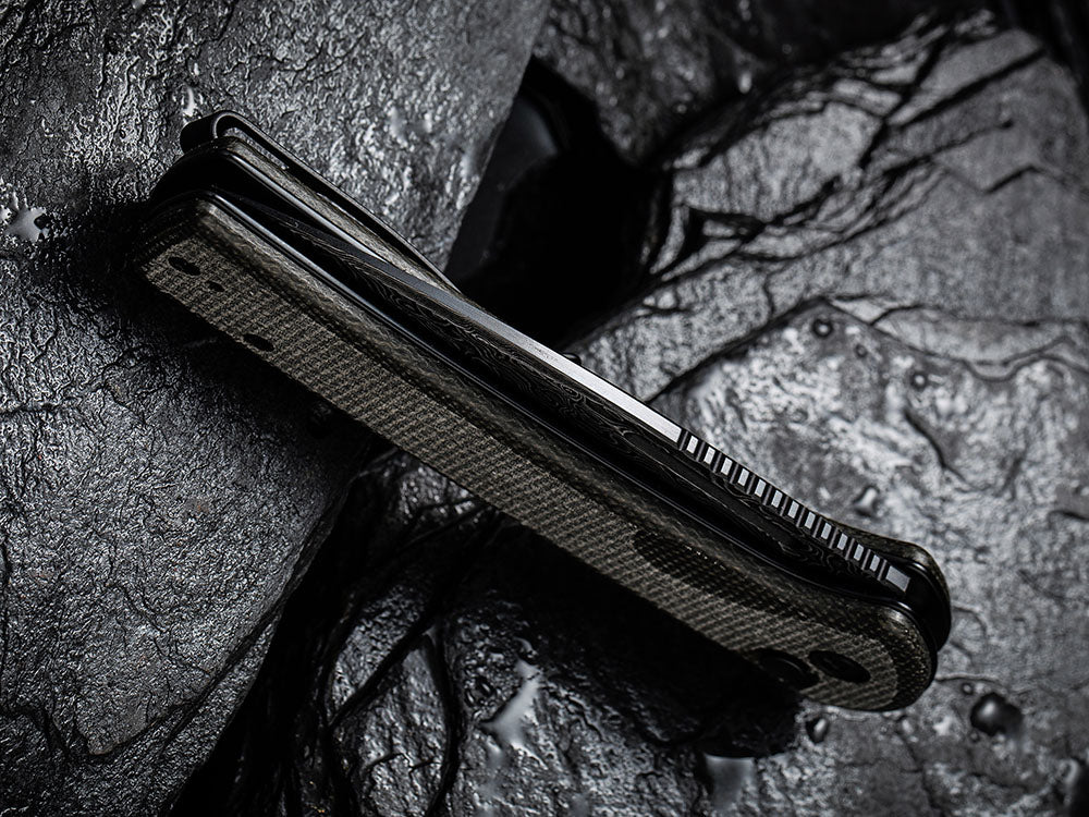 ** BACK AGAIN ** CIVIVI - C21006 CONSPIRATOR - NITRO V Blade - MICARTA OR CUI WOOD HANDLE - FLIPPER AND BUTTON LOCK COMBO