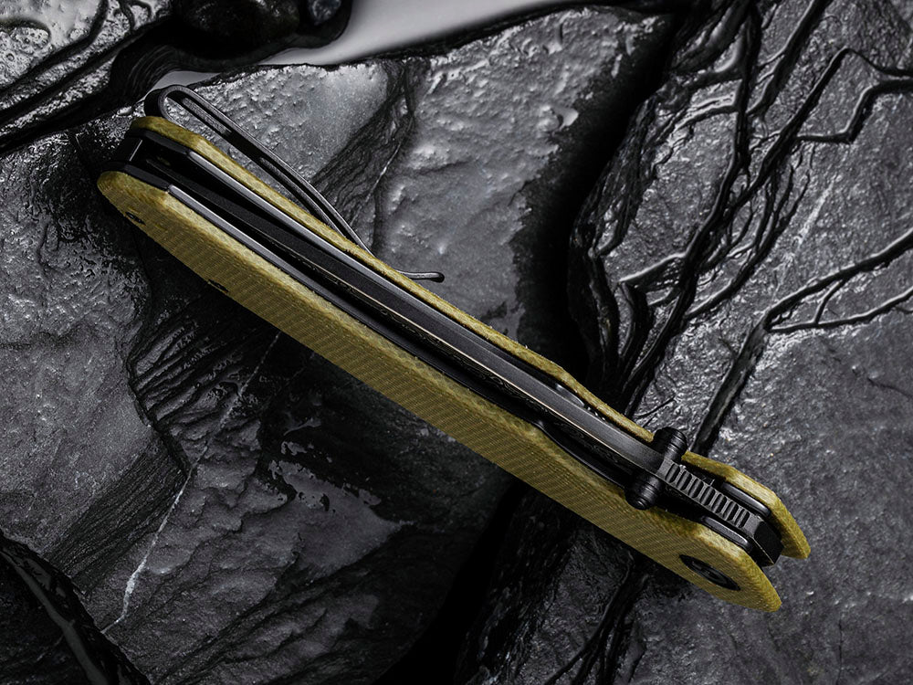 CIVIVI - C2102DS Brazen - Damascus DROP POINT blade - Micarta Handle