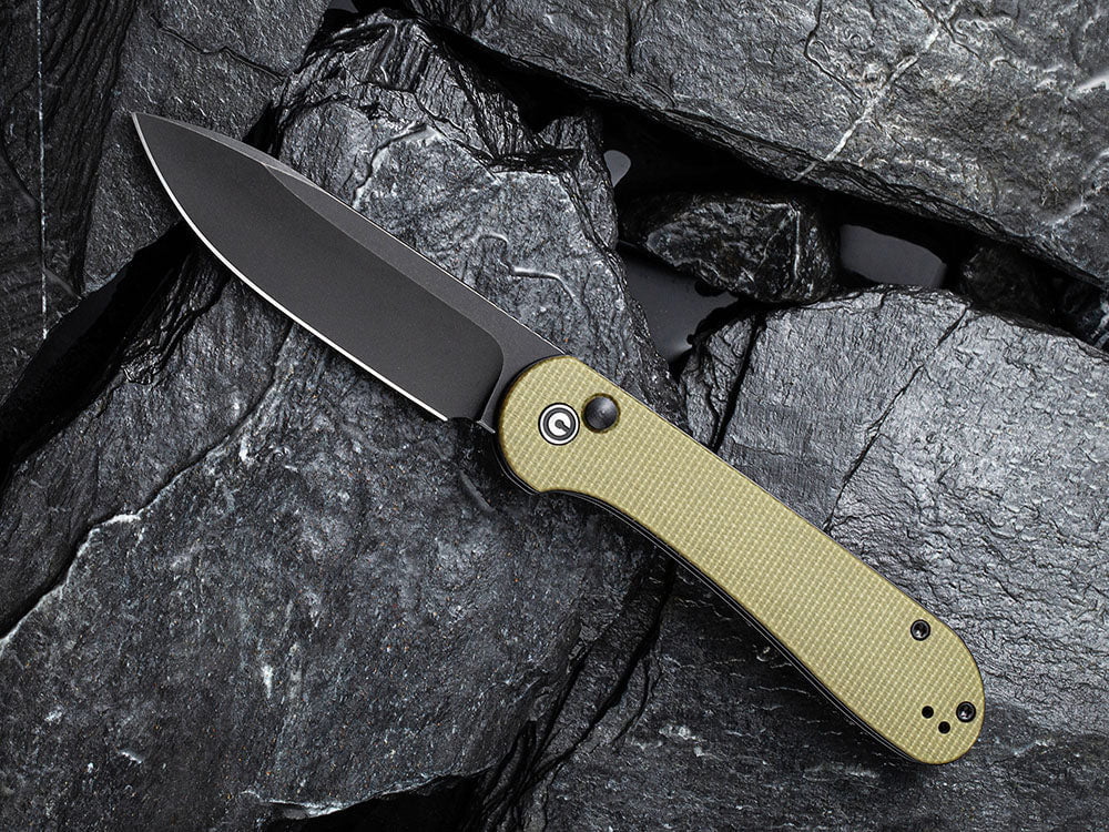 # ** BACK AGAIN ** CIVIVI C2103 Elementum BUTTON LOCK - Damascus or 14C28N Sandvik Blade - True Talon