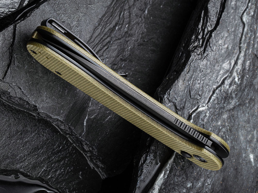# ** BACK AGAIN ** CIVIVI C2103 Elementum BUTTON LOCK - Damascus or 14C28N Sandvik Blade - True Talon