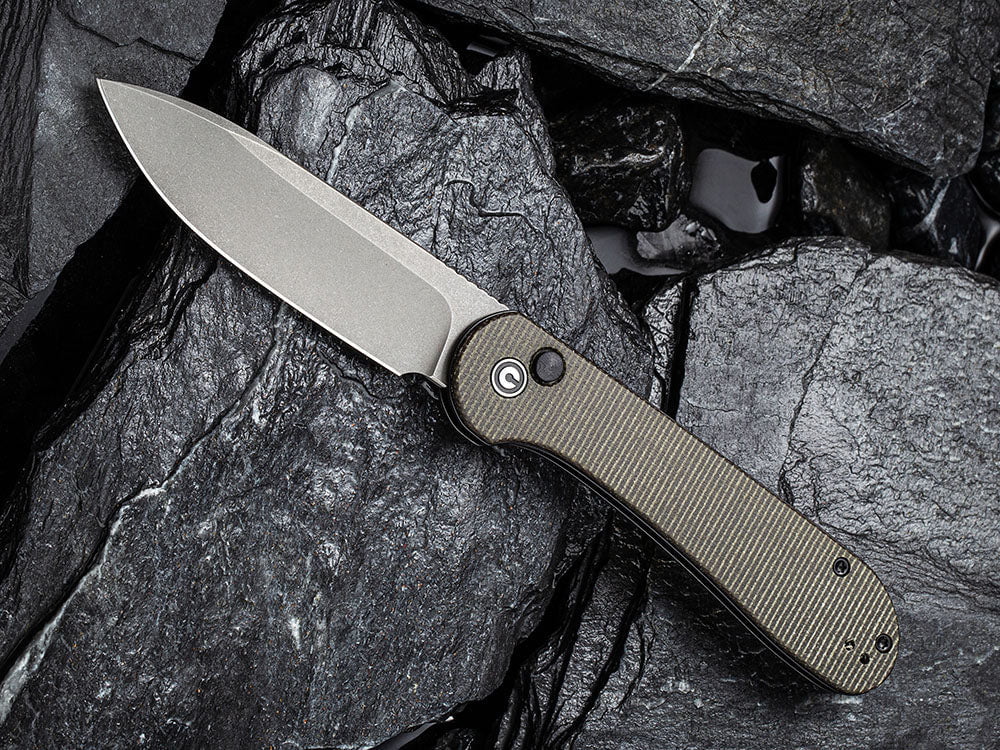# ** BACK AGAIN ** CIVIVI C2103 Elementum BUTTON LOCK - Damascus or 14C28N Sandvik Blade - True Talon