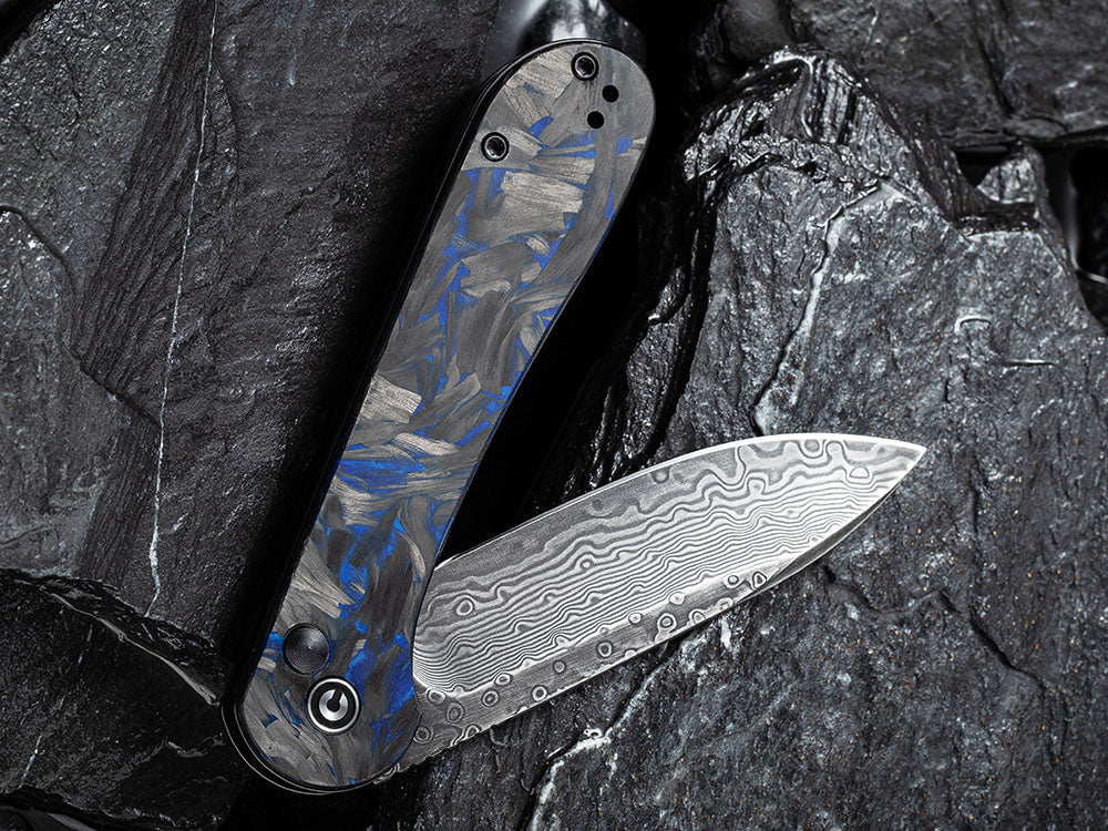 # ** BACK AGAIN ** CIVIVI C2103 Elementum BUTTON LOCK - Damascus or 14C28N Sandvik Blade - True Talon
