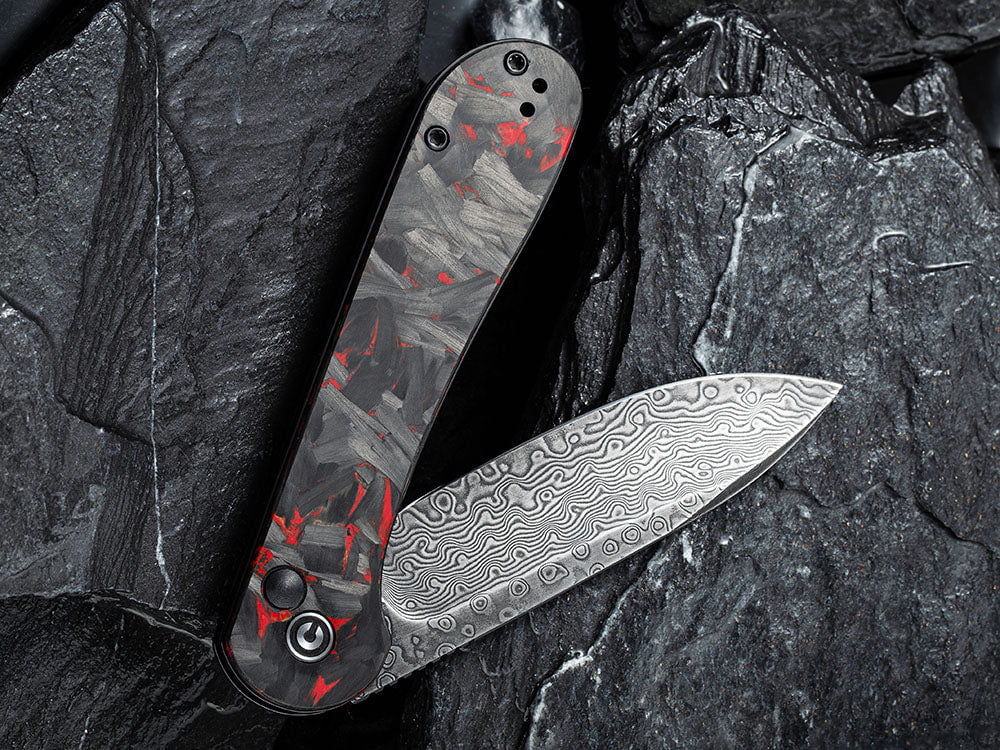 # ** BACK AGAIN ** CIVIVI C2103 Elementum BUTTON LOCK - Damascus or 14C28N Sandvik Blade - True Talon