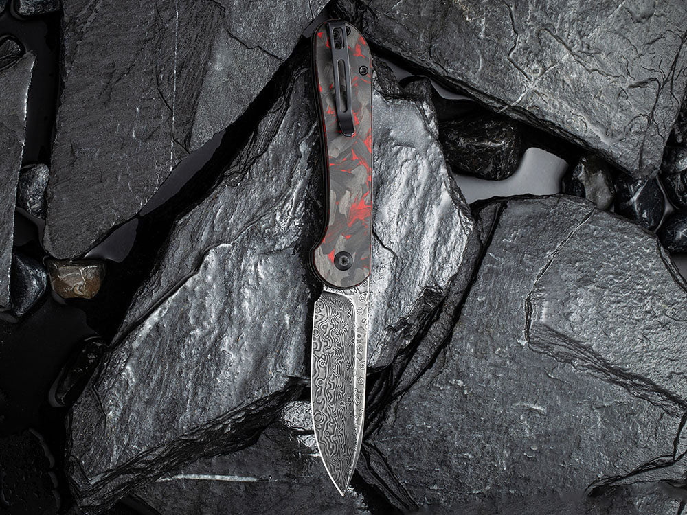 # ** BACK AGAIN ** CIVIVI C2103 Elementum BUTTON LOCK - Damascus or 14C28N Sandvik Blade - True Talon
