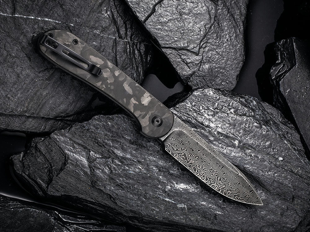 # ** BACK AGAIN ** CIVIVI C2103 Elementum BUTTON LOCK - Damascus or 14C28N Sandvik Blade - True Talon
