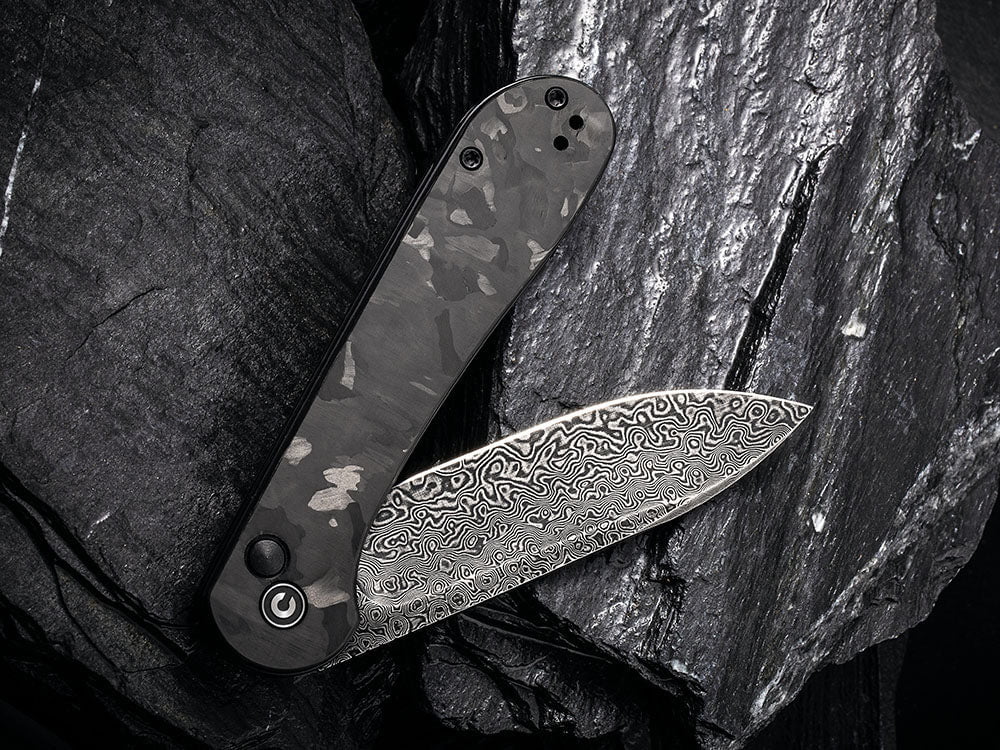 # ** BACK AGAIN ** CIVIVI C2103 Elementum BUTTON LOCK - Damascus or 14C28N Sandvik Blade - True Talon