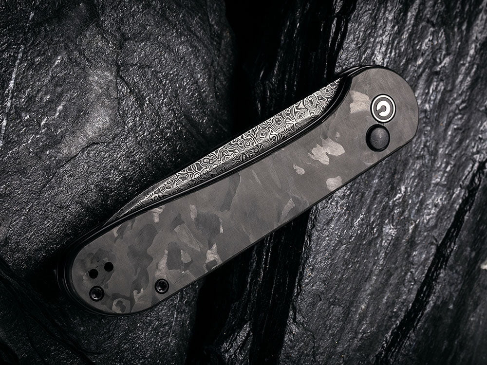 # ** BACK AGAIN ** CIVIVI C2103 Elementum BUTTON LOCK - Damascus or 14C28N Sandvik Blade - True Talon