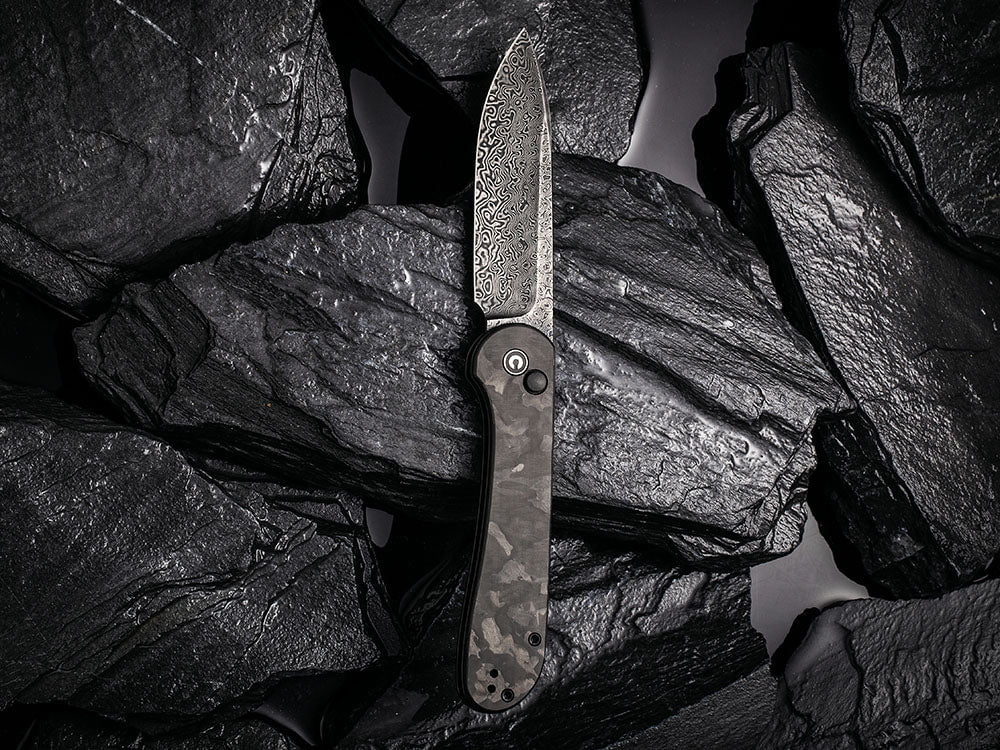 # ** BACK AGAIN ** CIVIVI C2103 Elementum BUTTON LOCK - Damascus or 14C28N Sandvik Blade - True Talon