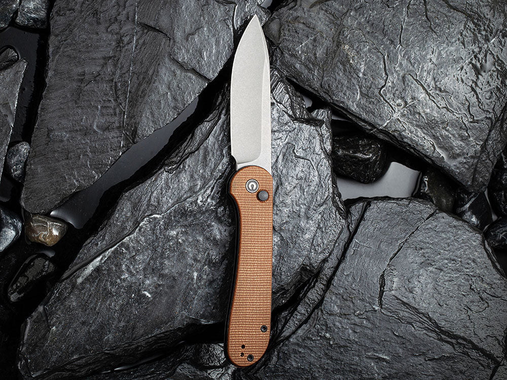 # ** BACK AGAIN ** CIVIVI C2103 Elementum BUTTON LOCK - Damascus or 14C28N Sandvik Blade - True Talon
