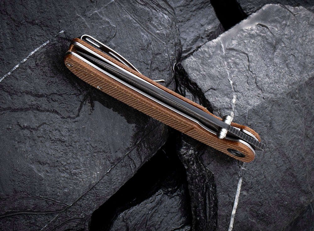 ** HERE NOW ** CIVIVI - C2107DS IMPERIUM - DAMASCUS blade - MICARTA Handle