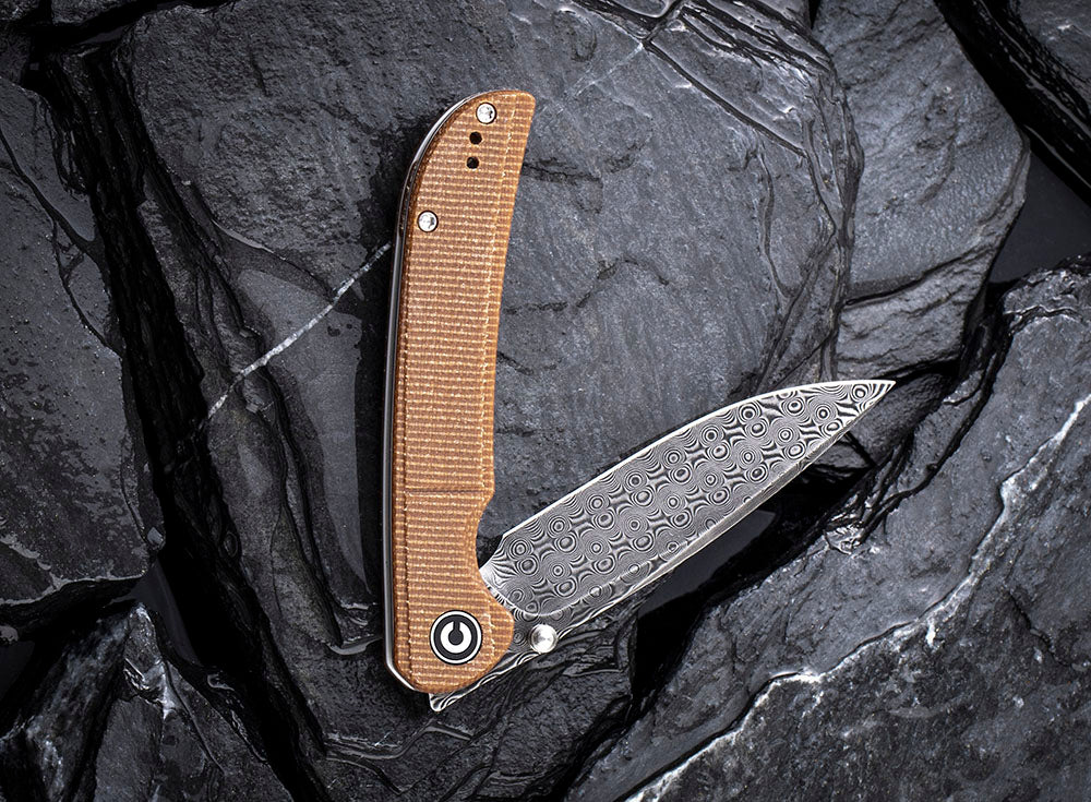 ** HERE NOW ** CIVIVI - C2107DS IMPERIUM - DAMASCUS blade - MICARTA Handle