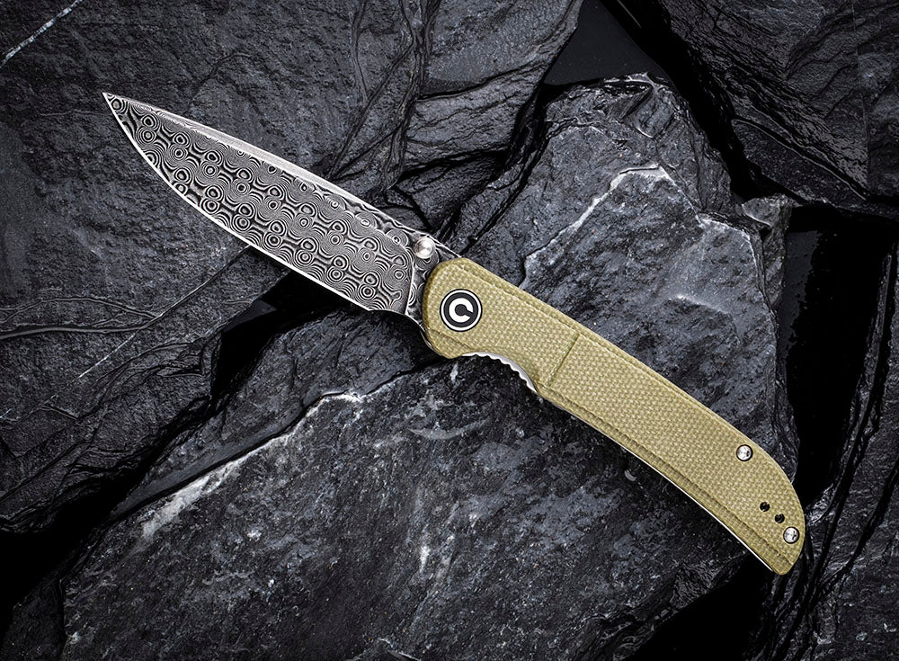 ** HERE NOW ** CIVIVI - C2107DS IMPERIUM - DAMASCUS blade - MICARTA Handle