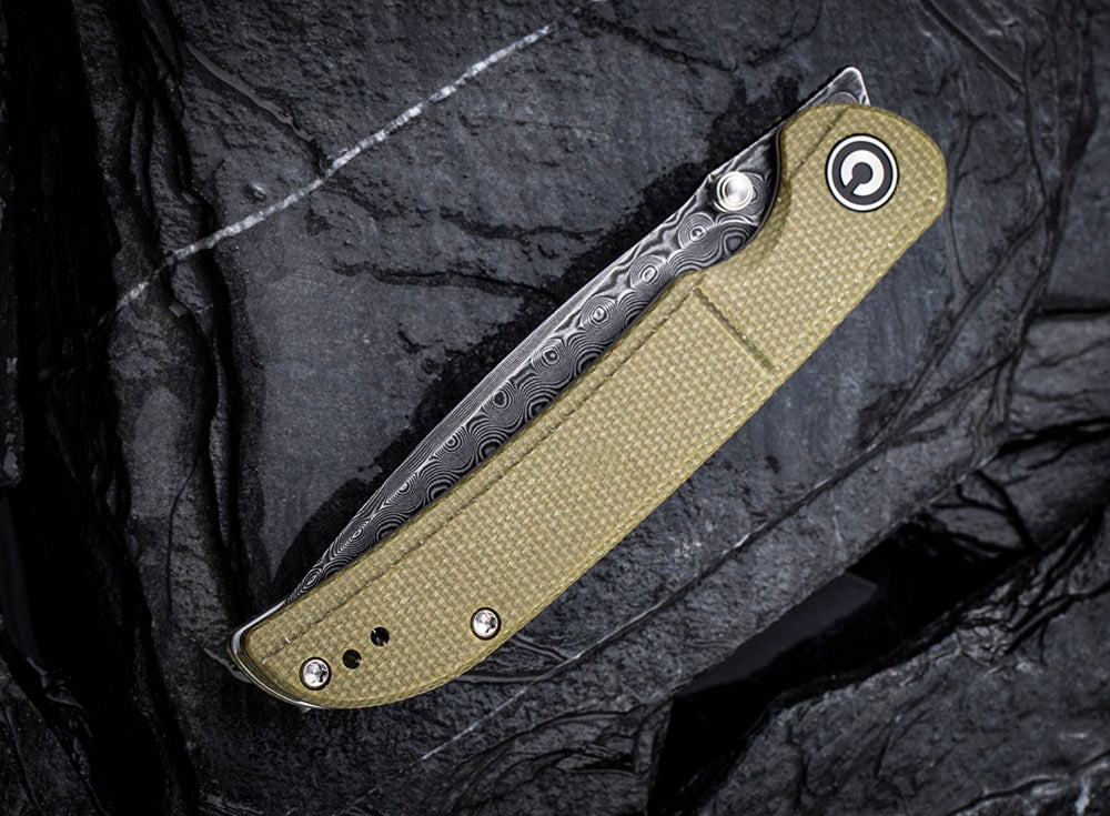 ** HERE NOW ** CIVIVI - C2107DS IMPERIUM - DAMASCUS blade - MICARTA Handle