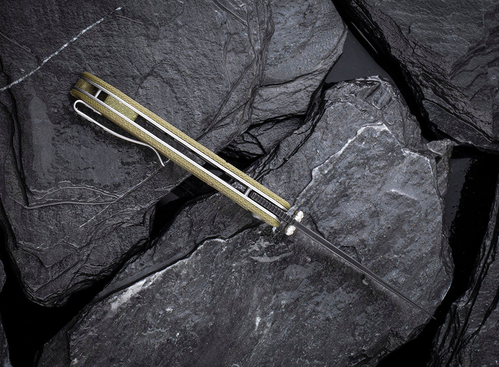 ** HERE NOW ** CIVIVI - C2107DS IMPERIUM - DAMASCUS blade - MICARTA Handle