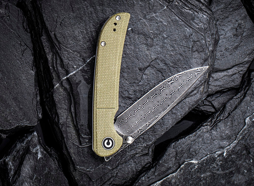 ** HERE NOW ** CIVIVI - C2107DS IMPERIUM - DAMASCUS blade - MICARTA Handle