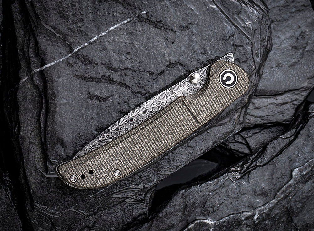 ** HERE NOW ** CIVIVI - C2107DS IMPERIUM - DAMASCUS blade - MICARTA Handle