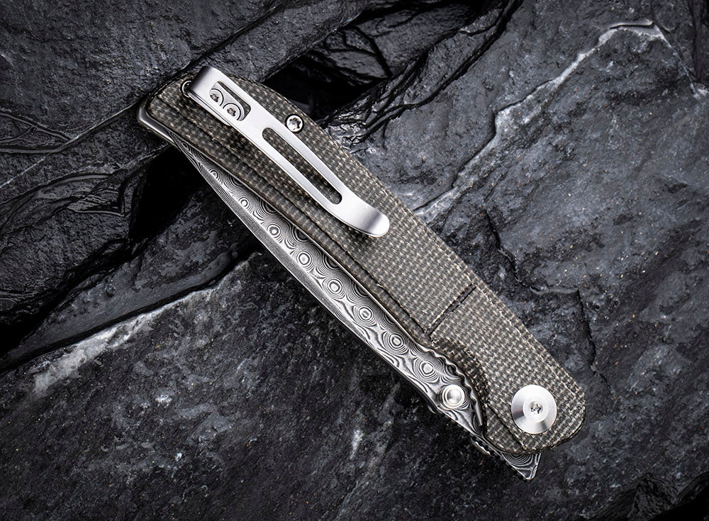 ** HERE NOW ** CIVIVI - C2107DS IMPERIUM - DAMASCUS blade - MICARTA Handle