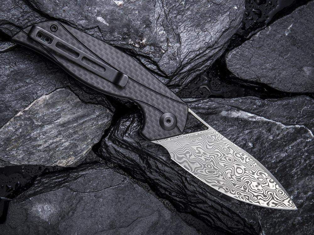 CIVIVI - C903DS - ANTHROPOS - DAMASCUS BLADE - Carbon Fiber over G10 Handle - True Talon